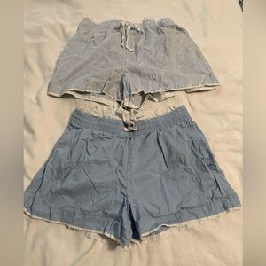 Women's Light Blue Athletic Shorts